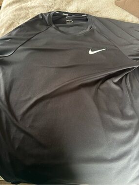 Nike Men Swim Dri-FIT Black Swim Top